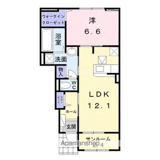 アルモニー 弐番舘【1階】の間取り
