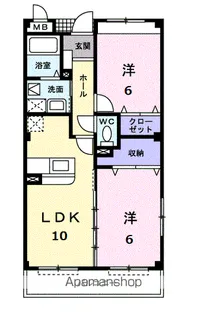 ヴィアラッテア【1階】の間取り