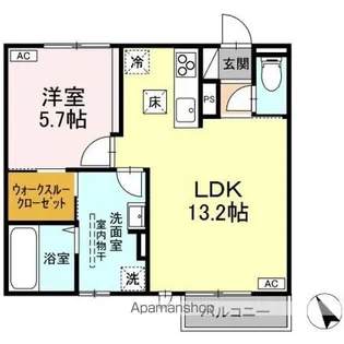 アルファコート【1階】の間取り