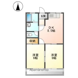 エポックハイムけんせいA・B【2階】の間取り