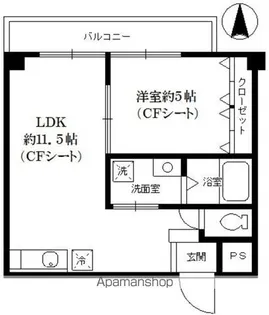 東京都中野区東中野1丁目【マンション】の間取り