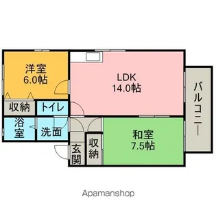 ノールフォレスト【1階】の間取り