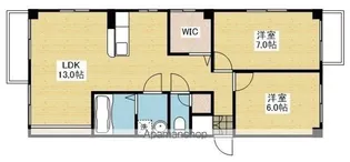 ラフィーネ石手【2階】の間取り