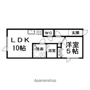 レジデンスベルビュー【1-C号室】の間取り