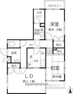 カスティーヨ杵島【1階】の間取り