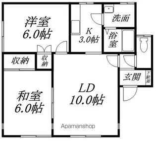 ハイツスタンス【101号室】の間取り