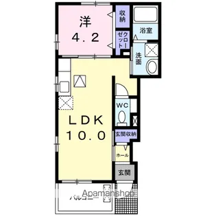 クラール名東 A【1階】の間取り