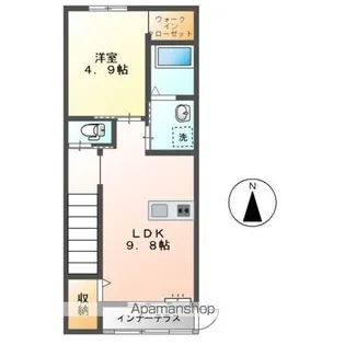 フローリッシュ【203号室】の間取り