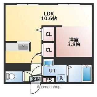 シャトー北24条【906号室】の間取り