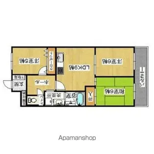 シャトー・レイクルイーズ【9階】の間取り