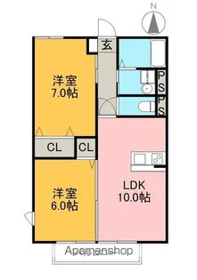 SOCIE【202号室号室】の間取り