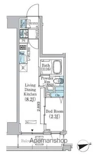 東京都中野区東中野1丁目【マンション】の間取り