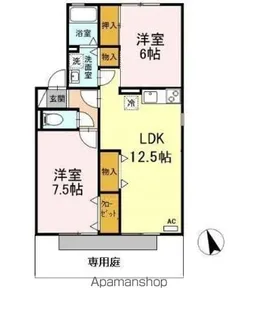 クレールコンフォート C【1階】の間取り
