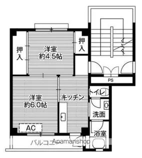 ビレッジハウス白鳥【5階】の間取り