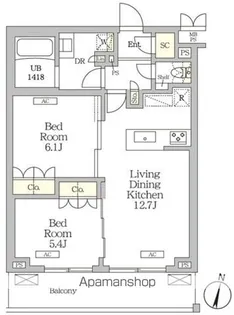 ミレーネ滝野川【4階】の間取り