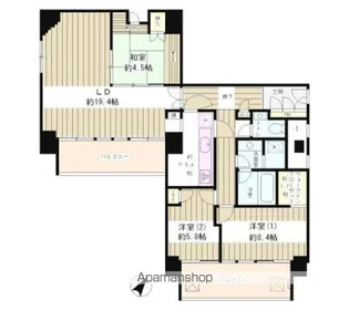 リバー&タワー【17階】の間取り