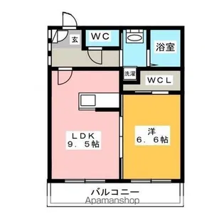 ラ・ヴェリテ【3階】の間取り