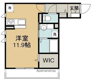 プラシード(岸町)【3階】の間取り