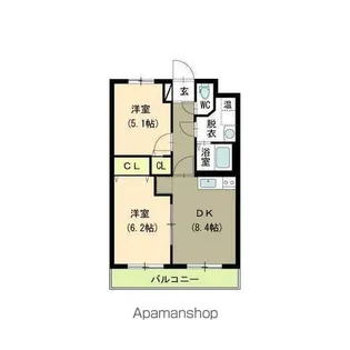 ヒーローマンションみずき野【3階】の間取り