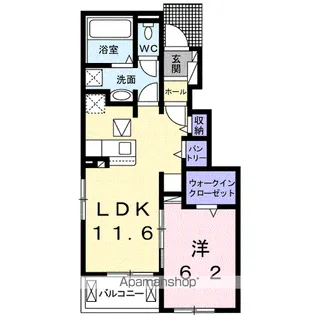 ル・ソレイユⅠ【1階】の間取り