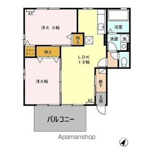 ロイヤル コート B【1階】の間取り