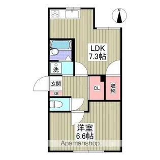 ルナアイワン【1階】の間取り