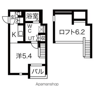 ランドスクエア上飯田【2階】の間取り