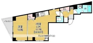 THE HOUSE MINOWA【7階】の間取り