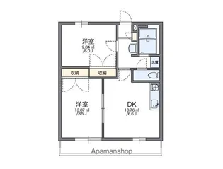 レオパレス鹿子木AREAⅠ【303号室】の間取り