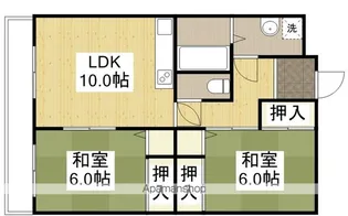 岡田マンション【4階】の間取り