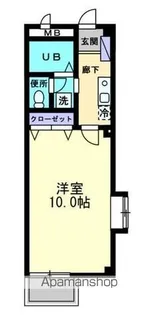 カレッジハイツ山地A・B棟【1階】の間取り
