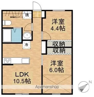 CAT BOX TADEIKE A【2階】の間取り