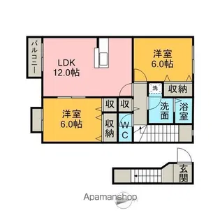 ロヴェストⅠ【202号室】の間取り