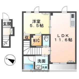 サンシャインB【2階】の間取り