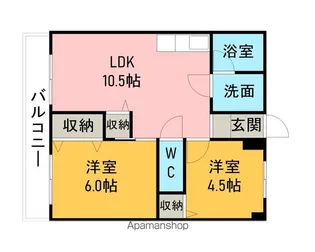 IR東刈谷【402号室】の間取り
