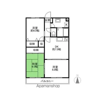 オークヒル関根【3階】の間取り