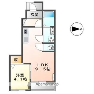 フォレスト鹿妻Ⅲ【101号室】の間取り