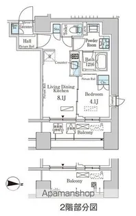 パークアクシス神楽坂・早稲田通り【7階】の間取り