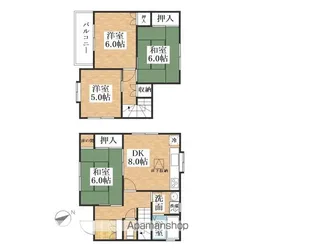 愛知県清須市阿原宮東【一戸建】の間取り