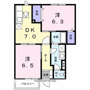 メゾン シャトル【1階】の間取り