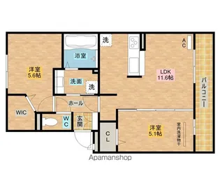 ロイヤルハイツ2【2階】の間取り
