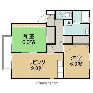 岩手県盛岡市みたけ6丁目【アパート】の間取り