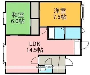 北海道江別市元江別【アパート】の間取り