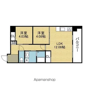 CLOUD THEATER【602号室】の間取り