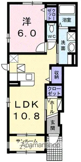 アマポーラB【1階】の間取り