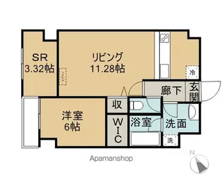 ヴィヴァーチェ立願寺【203号室】の間取り
