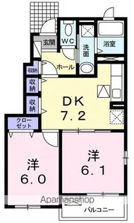 セイバリー・ゼファーA【1階】の間取り