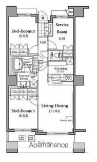 ザ・レジデンス本牧 横浜ベイサイド【8階】の間取り