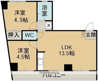 サンファンレジデンス【6階】の間取り