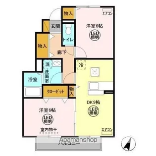 ポートスクエア C【1階】の間取り